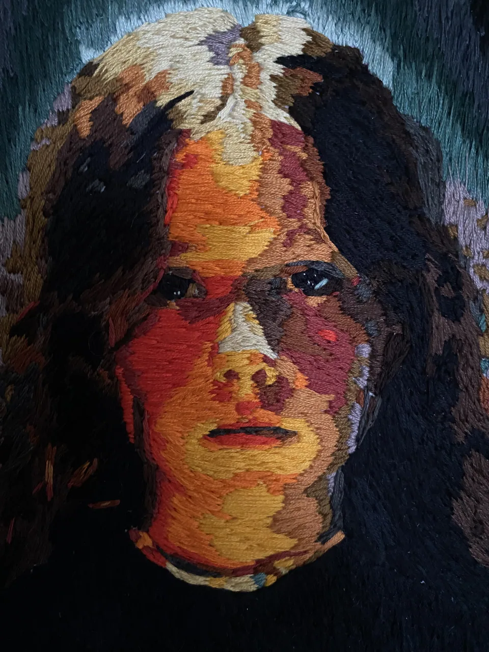 Canvas and loose-thread detail from Of Youth